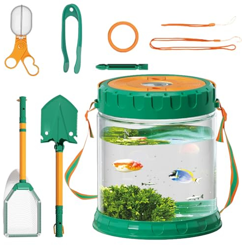 Kids Explorer Kit - Utomhusäventyrsset, pedagogiska naturverktyg, kikare agitation kompass, rolig utrustning för upptäckt av lärande | för camping Expl vandring