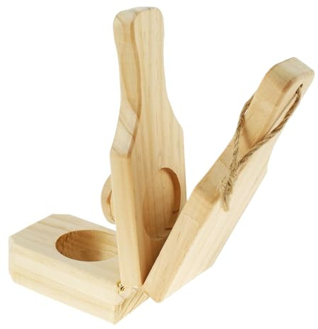 Tostonera Press - Herramienta trituradora de plátanos de madera | Prensatelas de cocina manual para plátanos fritos, accesorio de cocina duradero para preparación de aperitivos, dispositivo de mano