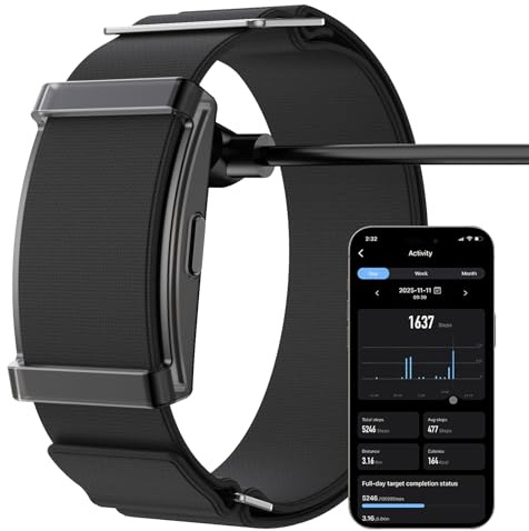 Smart Band Health Band - Pulsera de actividad física sin pantalla, contador de pasos, monitor de frecuencia cardíaca, monitor de sueño, seguimiento de actividad con pasos, distancia, conteo de