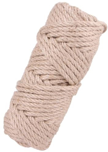 RORPOIR Corda di Sisal Resistente per Tiragraffi Gatti, Accessorio Multifunzione in Spago Khaki, Protezione Mobili in Legno e Materiale per Fai da Te