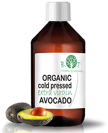 B.O.T Cosmetic & Wellness - Organic Cold-Pressed Avocado Oil | Skin, Hair, Nail Care | Anti-Wrinkle, Eyelash Growth, Makeup Remover | Body Massage Oil, 100 ml