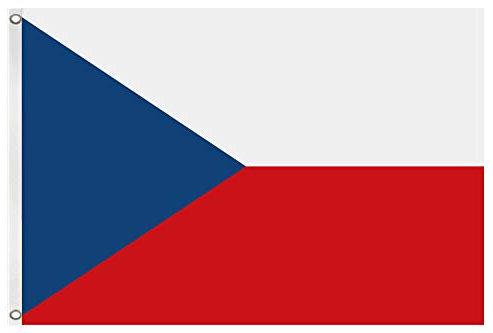 Blackshirt Company Tschechien Fahne Tschechische National Länder Flagge mit Ösen 150 x 90 cm Farbe Mehrfarbig