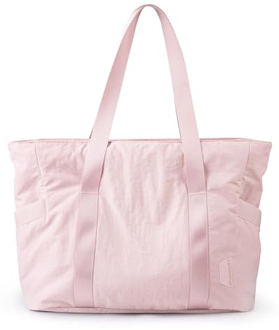 BAGSMART Tote Bag for Women, Tote Bag with Zipper Work Tote with Compartments Nurse Shoulder Hanbag for Travel, Gym