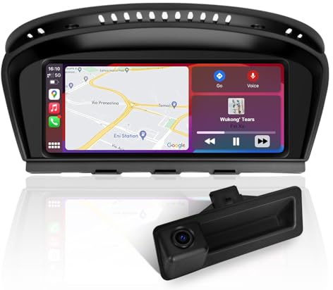 PEMP 8,8-Zoll-Linux-Bildschirm für BMW E60 E90 CCC CarPlay Nachrüstung Android Auto Mirror Link Autoradio Bluetooth-Videoplayer Headunit 2005-2010 mit Einer 720P-AHD-Kamera