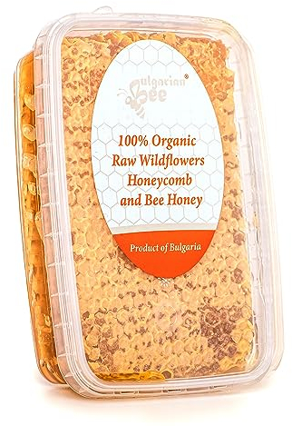Panal de Flores Silvestres Crudo Orgánico, Natural, Puro, Fresco, Directamente de la Colmena, Hecho a Mano, Producto Absolutamente Real. (350)