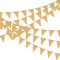 Laipuke 4 Stück Jute-Wimpelkette Outdoor 3,5m, Vintage-Girlande für Hochzeit, Party, Geburtstag (13 Wimpel pro Girlande)