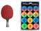 JOOLA 54206 Tischtennisschläger Carbon X Pro ITTF genehmigter Profi Wettkampf Tischtennis-Schläger 7 Sterne, Schwarz/Grau & 42150 Tischtennis Ballset Colorato mit 12 Bunten Bällen Tischtennisbälle