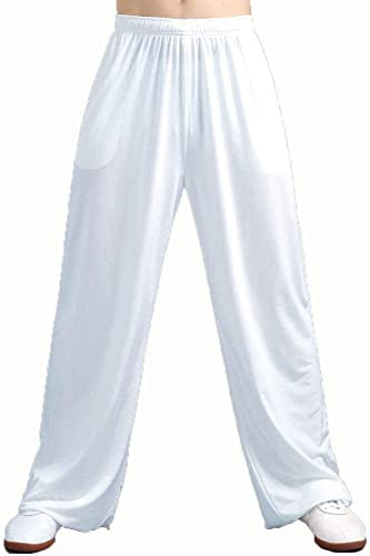 Kampfkunst Anzug Kung Fu und Tai Chi Uniform Tai Chi Kleidung Frauen, Männer Tai Chi Yoga Hosen Plus SizeHosen Gummizug in der Taille Hosen Hosen Fuß glatt atmungsaktiv weich Zen Meditationsanzug chi
