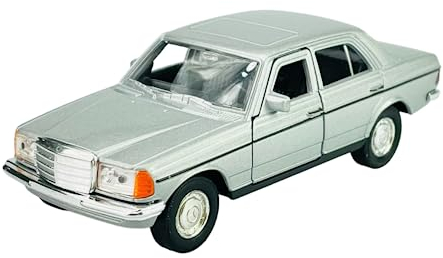 Welly Mercedes-Benz W123 E-Klasse Limousine Silber 1975-1986 1/34-1/39 Metal Modell Auto Die Cast Neu im Kasten