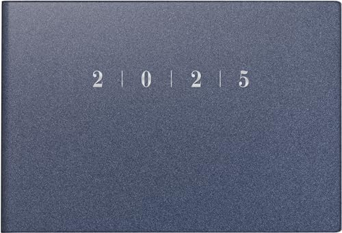 rido/idé Taschenkalender Mod. Septimus 2025 | A6 quer, Kunststoff, blau