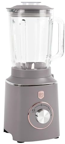 Berlinger Haus Frullatore da tavolo con contenitore in vetro, 1,5 l, 1000 W, collezione tortora, elegante, potente e versatile