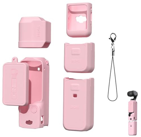 Lokyoyo Gimbal Custodia protettiva in silicone per DJI Osmo Pocket 3, palmare fotocamera Gimbal Protector Lens Screen Cover protettiva per DJI Osmo Pocket 3 accessori, rosa, Realizzato in morbido