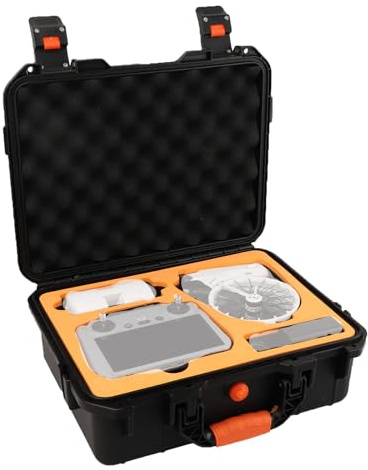 CERFFOOL Wasserdichte Hartschalentasche für DJI Flip Fly More Combo Transporttasche Aufbewahrungstasche tragbar für DJI RC 2/RC-N3 Reisetasche für Drohnen Zubehör, Tasche, Drohne Aufbewahrungstasche