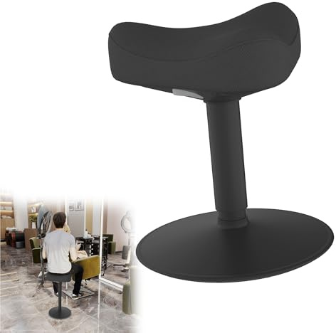 YRHome Tabouret de bureau ergonomique - Tabouret pivotant à 360 ° - Hauteur réglable de 47 à 65 cm - Pour la maison et le bureau - Noir