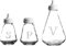 ASA® Ravenhead Essentials Salt Pepper & Vinegar Pots - Serving Bottle - Shaker Cap Top - Clear - Pack of 3