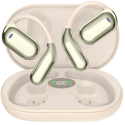Boytond Ultra Open Ear Earbuds - Bone Conduction Headphones Wireless Bluetooth, Waterproof Deep Bass Earphones for Fitness and Running, Secure Fit for Small Ears, Sweat-Resistant for Workouts
