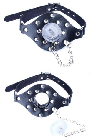 OSSDJWVVV Bâillon buccal SM avec anneau de couvercle, bâillon BDSM, bouchon buccal, bâillon à bouche ouverte, jouets sexuels érotiques for couples hommes et femmes