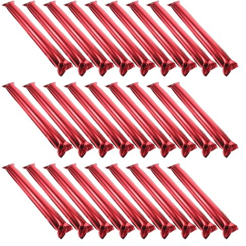 FUNOMOCYA 32 Stück Aufblasbare Klatschstangen 60cm Rote Aluminiumfolie Cheerleading Lärmmacher Fanshop Stadion Krachmacher für Sportveranstaltungen Fußball Basketball