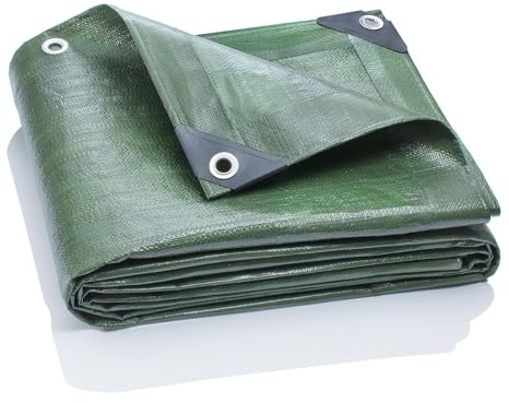 GardenMate 3x3m 140g/m² Bâche de Protection à œillets Home&Garden Vert