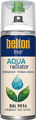 belton free Wasserlack Heizkörperlack RAL 9016 verkehrsweiß, seidenglänzend, 400 ml - Geruchsneutral