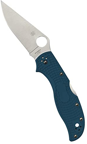 Spyderco Stretch 2 Signature Leichtes Jagdmesser mit 8,7 cm K390 Werkzeugstahlklinge und blauem FRN-Griff - PlainEdge - C90FP2K390