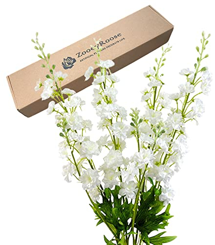 ZYTUYO Künstliche Rittersporn, künstlicher Rittersporn, langer Stiel, 85.1 cm, künstliche Rittersporn, künstliche Seide, Blumensträuße für den Außenbereich, Hochzeitsarrangement, Dekoration