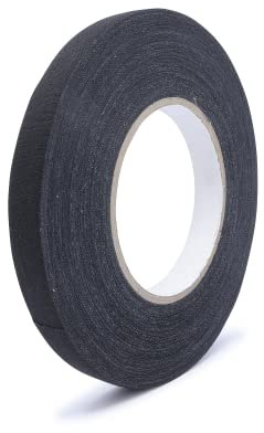 gws Bande en tissu Grip - Ruban adhésif en laine cellulaire particulièrement résistant à la déchirure et adhésif en caoutchouc de qualité supérieure - Particulièrement flexible et souple (15 mm, noir)