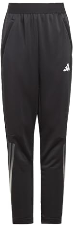 adidas Unisex Kinder Train Icons AEROREADY 3-Stripes Knit Pants, Black/Grey Four/White, 11-12 Years