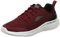 Skechers Herren Bounder 2.0 Nasher Sneaker, Burgunderroter Netzstoff, schwarzer Besatz, 39 EU