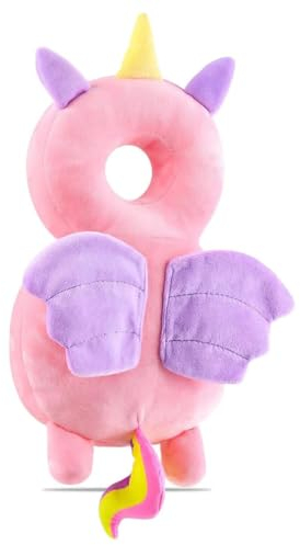 Baby Kopfschutz Kissen, Verstellbare Schutzkissen Baby, Infant Sicherheit Pads, Rückenprotektor Baby, einstellbare Säugling Kissen, für Kleinkind Baby Walkers, Einhorn-Stil, Rosa
