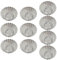 Lot de 10 moules ronds en aluminium pour tartelettes et tartelettes