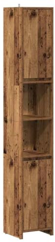 vidaXL Armoire Salle de Bain Vieux Bois 30x30x183,5 cm Bois ingénierie, Meuble de Bain, Meuble de lavabo, unité de Salle de Bain