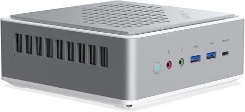 MINIS FORUM Mini PC UM870 Slim, AMD Ryzen 7 8745H 8C/16T bis zu 4,9 GHz, Barebone-Version ohne DDR5/PCIe4.0 SSD/OS, AMD Radeon 780M Grafikkarte, HDMI/USB 4/DP, RJ45 2,5G, WiFi, BT