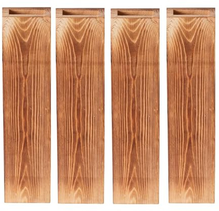 Agwuoetr Paquete de 4 Maceteros de Pared para Plantas de Interior, DecoracióN de Pared de Madera para Dormitorio, Sala de Estar, Jarrones de Pared con Bolsillo de Madera de Granja