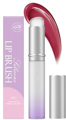 Yonuaret Aplicador para el cuidado de los labios, pincel de silicona, herramienta cosmética para crema, exfoliante, sombra de ojos, delineador de ojos, bálsamo brillante, día a día, mañana y noche en