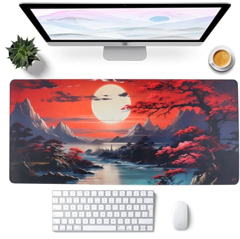 FYting Musmatta, 900 x 400 anime musmatta, stor spelmusmatta, halkfri bas av naturgummi, vattentät och fläckbeständig, lämplig för PC, MacBook, bärbar dator (H06)