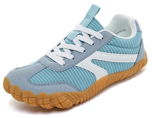 TQGOLD Unisex Scarpe a Piedi Nudi Larga Uomo Donna Minimaliste Traspirante Antiscivolo Leggere Barefoot Shoes Comode per Fitness Corsa Camminata Uso Quotidiano Interno Esterno(Blu 36EU)