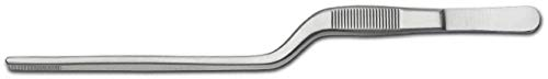 Sanelli Ambrogio Chef per la Cucina, Pinza Piegata con Presa Sicura sul Bordo, estremità con Dentini, Acciaio Inossidabile
