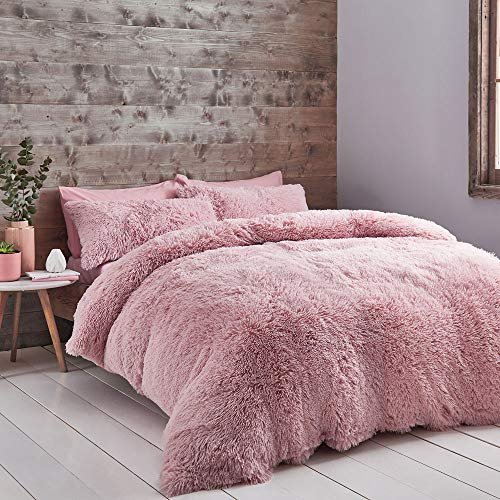 Catherine Lansfield - Set copripiumino per letto 3 pezzi matrimoniale, colore: cipria