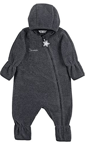 Sterntaler Unisex Kinder Overall Baby Fleece Overall, Anthrazit Meliert, 86
