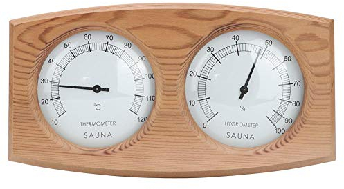 Pbzydu Igrometro termometro per Sauna in Legno 2 in 1, Accessorio termoigrometro per Bagno Turco Interno