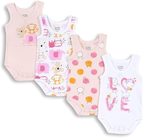 Chicco sängkläder set (set om 4) baby flickor, rosa, 0 M�nader