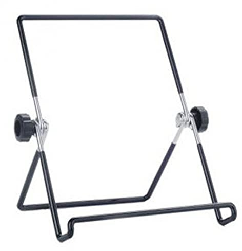 ARFUKA Book Stand Portable Cook Book Holder Foldable Metal Bookstand Multi-Function Stand Holder for Hardcover Textbook,Ipad,Cookbook,Recipe (Black)
