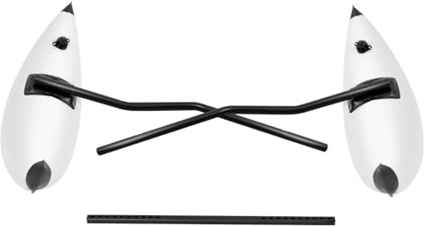 2 PCS Kayak Outrigger Stabilizer Kit Kayak Side Floats and Rods Kit, Kayak Stabilizer Kit Canoe Boat Stabilizer, PVC Kayak Floating Barrels, Water Kayak Floats Buoyy, Kayak Canoe Accessories