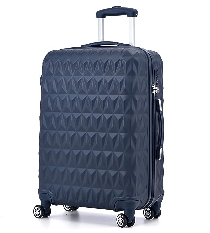 CMY Suitcase Medium 24 Inch Hard Shell Check-in Luggage | Lightweight 4-Wheel ABS+PC with Spinner Wheels, 3 Digit Combination Lock, Telescopic Handle, Durable Travel Trolley Bag