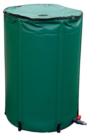 REBOTZ Barilotto per Pioggia Pieghevole da Giardino Barile per Pioggia Portatile con Rubinetto e Contenitore per Raccolta Acqua piovana per Esterni 50L