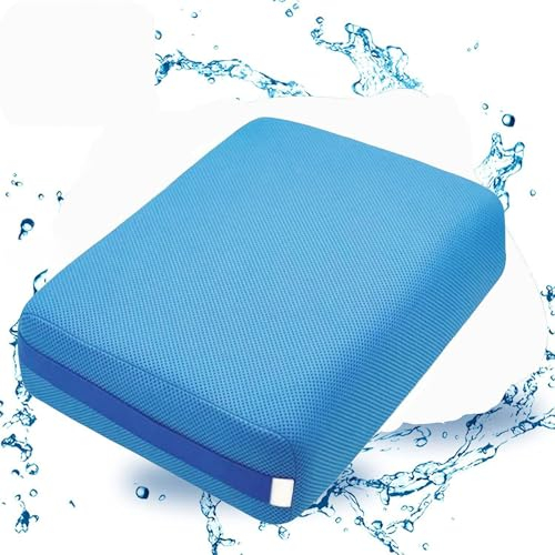 Siège Rehausseur De Bain, 38 x 30 x 13 cm - Coussin Baignoire Antidérapant - Coussin Baignoire Adultes et Enfants à Séchage Rapide - Bain Chaud Intérieur Et Extérieur (Bleu)