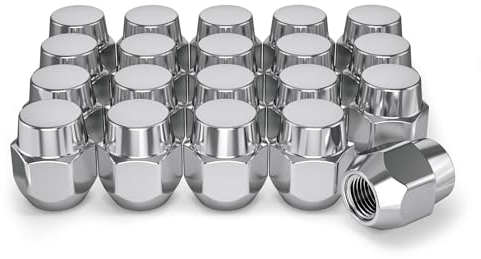 White Knight M12x1.50 Factory Style Lug Nuts for Select Hyundai, Kia and Mazda. Chrome Acorn – WN14107-20AM (20 Pack)