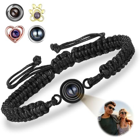 BEXOA Armband mit Foto - Personalisierte Geschenke Personalisiertes Projektion Fotoarmband Als Geburtstags, Valentinstags und Weihnachtsgeschenke für Männer, Frauen, Eltern und Freunde (Klassiker)