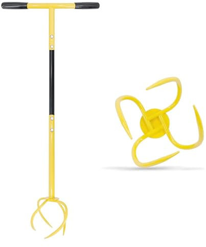 Herramienta de garra de jardín – Manual de cultivador giratorio de jardín | Cultivador de herramienta de garra de jardín | Cultivador giratorio manual portátil para jardín, patio, césped